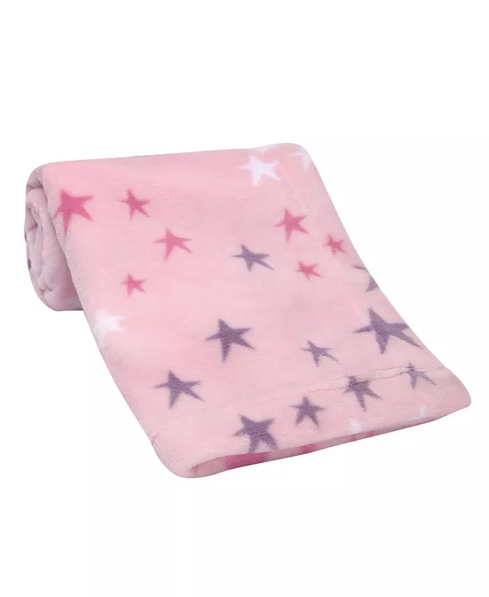 Bedtime Originals Rainbow Unicorn Pink Purple White Stars Fleece Baby Blanket