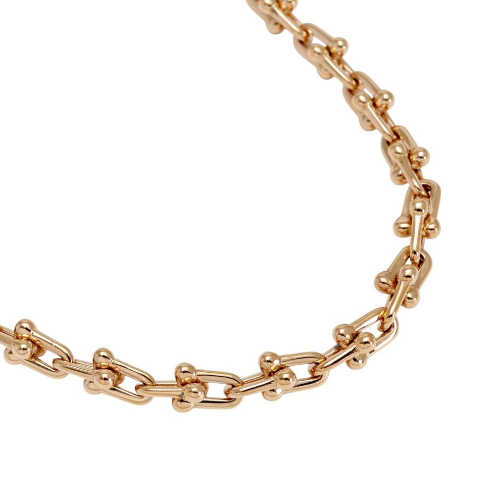 Tiffany & Co. Hardware Microlink Necklace 18K Rose Gold 73584477