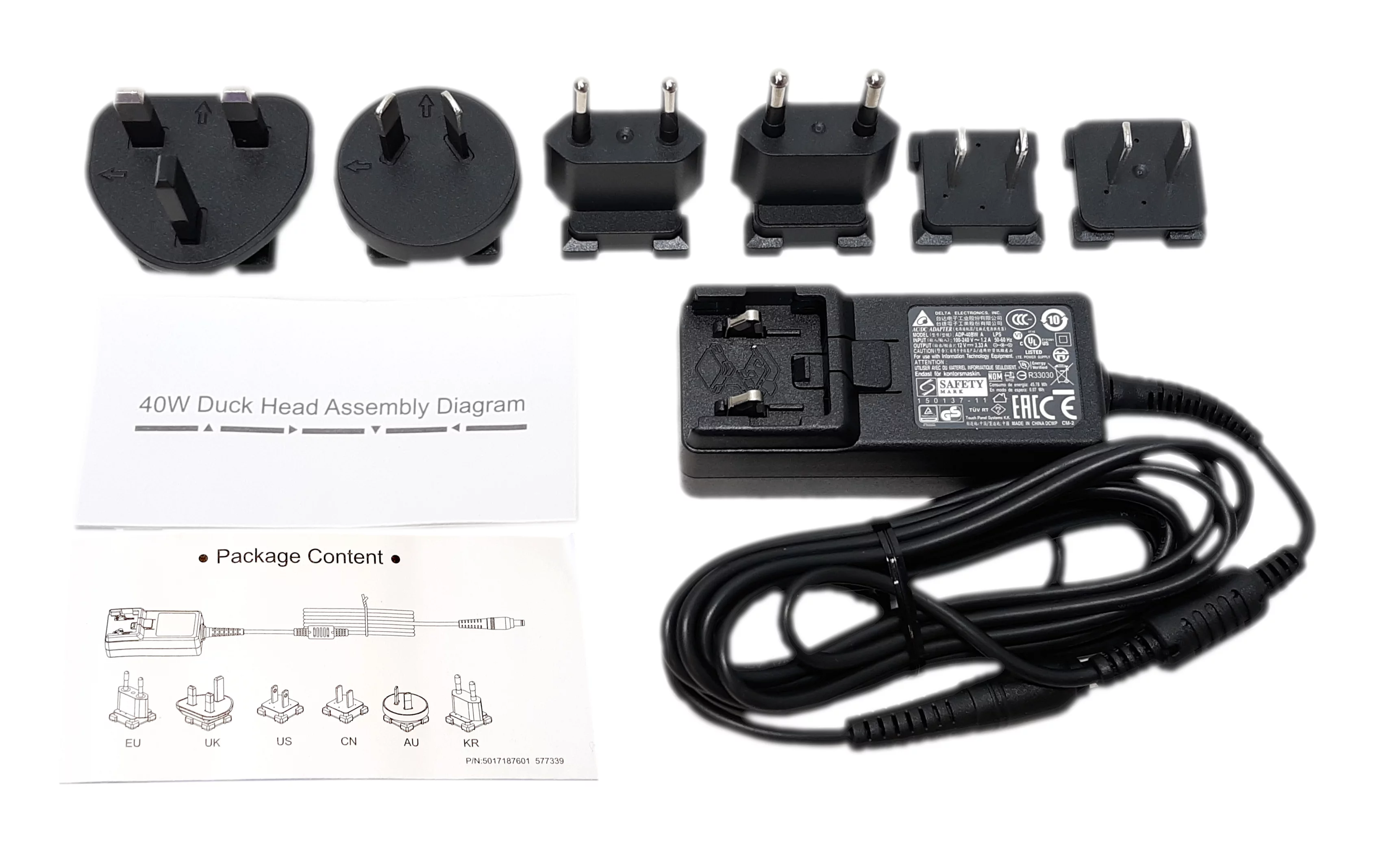 Delta Electronics AC Adapter ADP-40BW A ELO-Kit-02 40W Power Brick 3m-R E210973