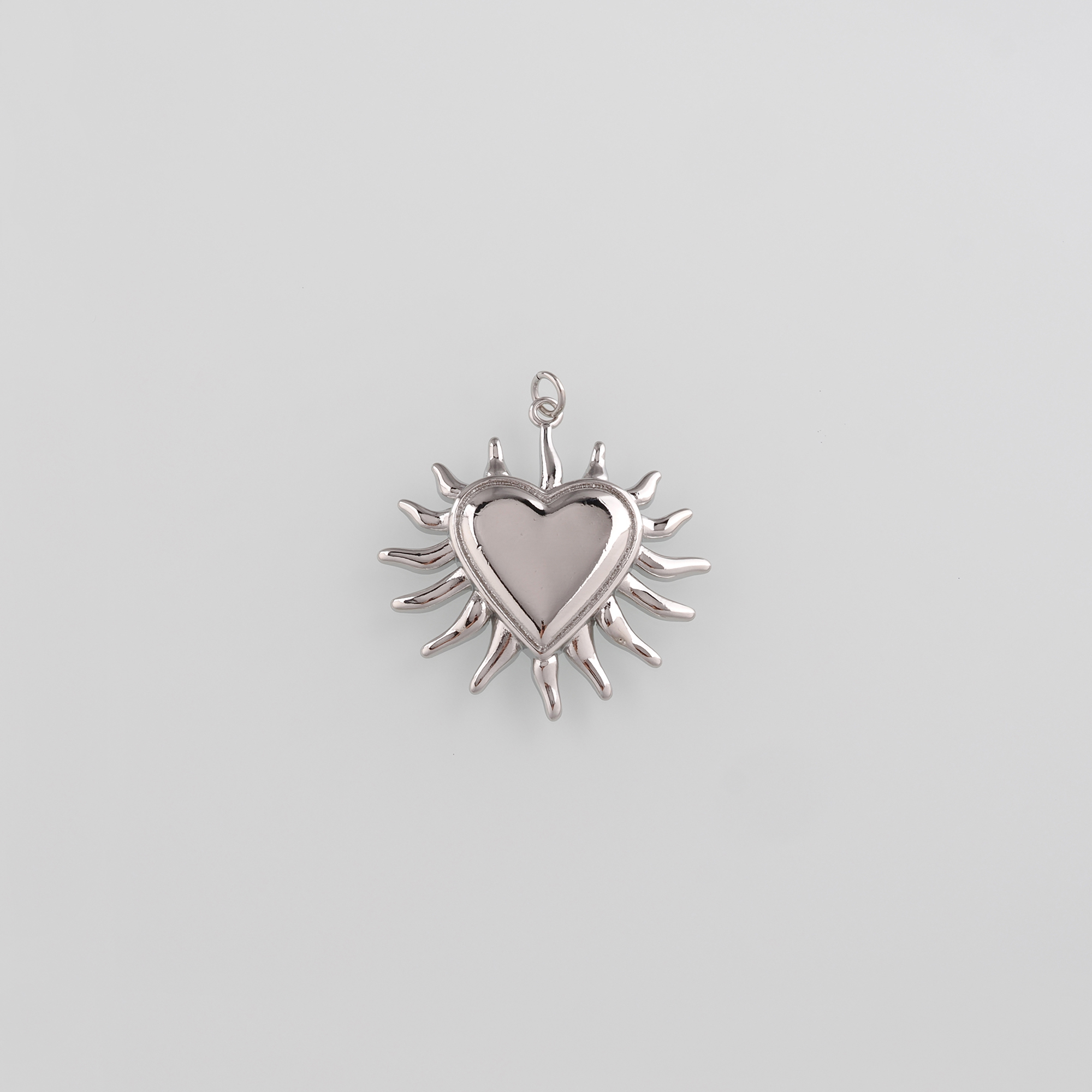 18K Gold Filled Heart Pendant,Dainty Heart Charm Earrings Necklace for DIY Jewelry Making Supply