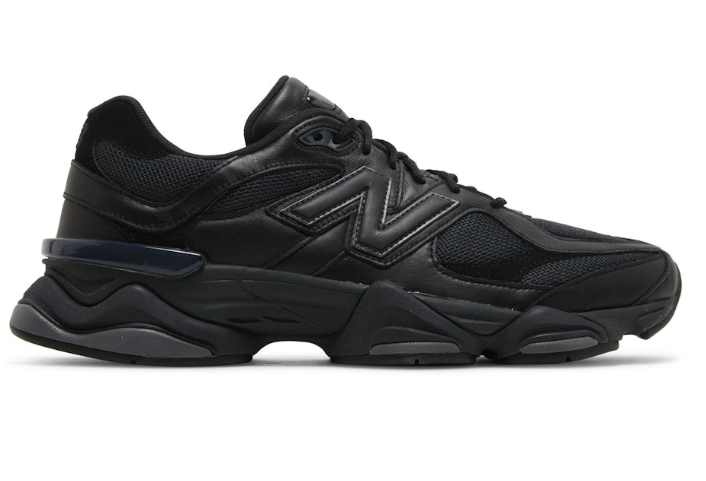 New Balance 9060 Triple Black Leather U9060NRI Casual Running Sneakers
