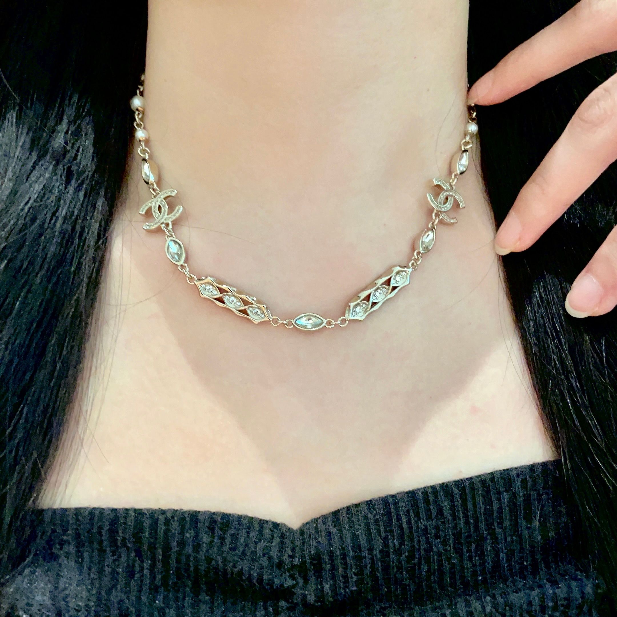 Chanel letter necklace - cnluxepick