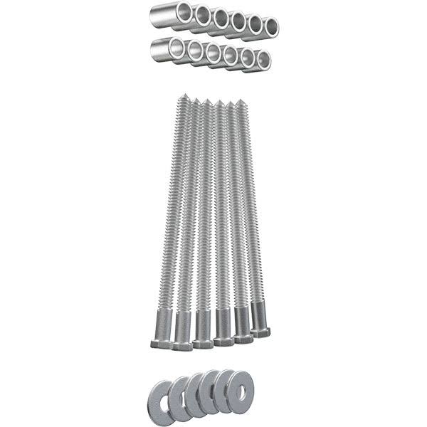 Premium Barn Door Flat Track Mounting Hardware for 1 3/8x22 DOOR, Silver Metallic