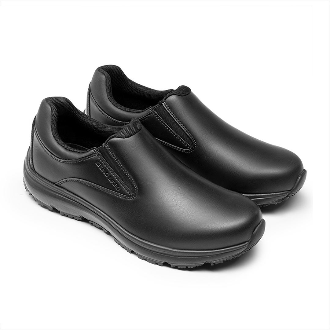 Men's Vegan Leather Slip-On Sneakers