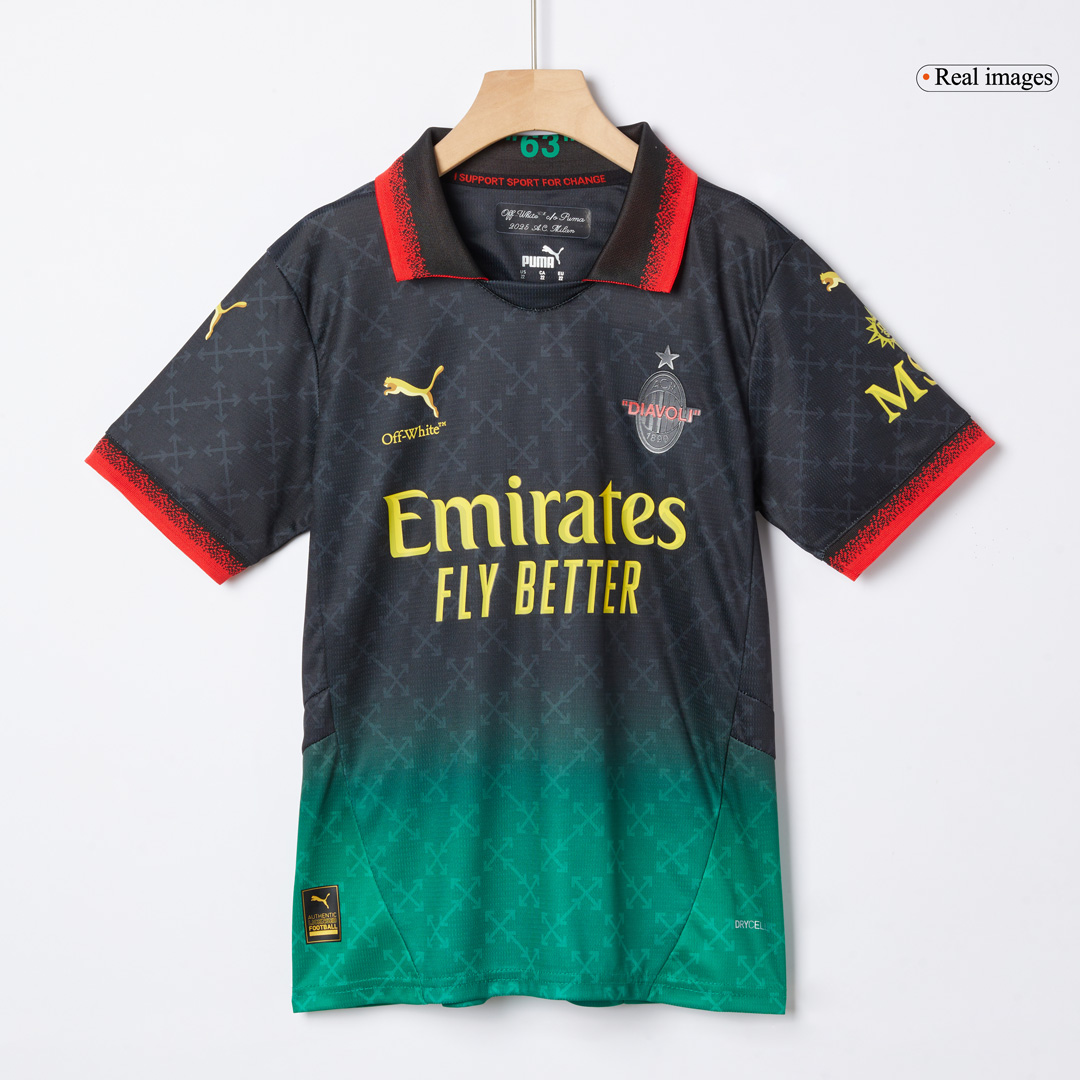 AC Milan Fourth Away Kids Soccer Jerseys Kit