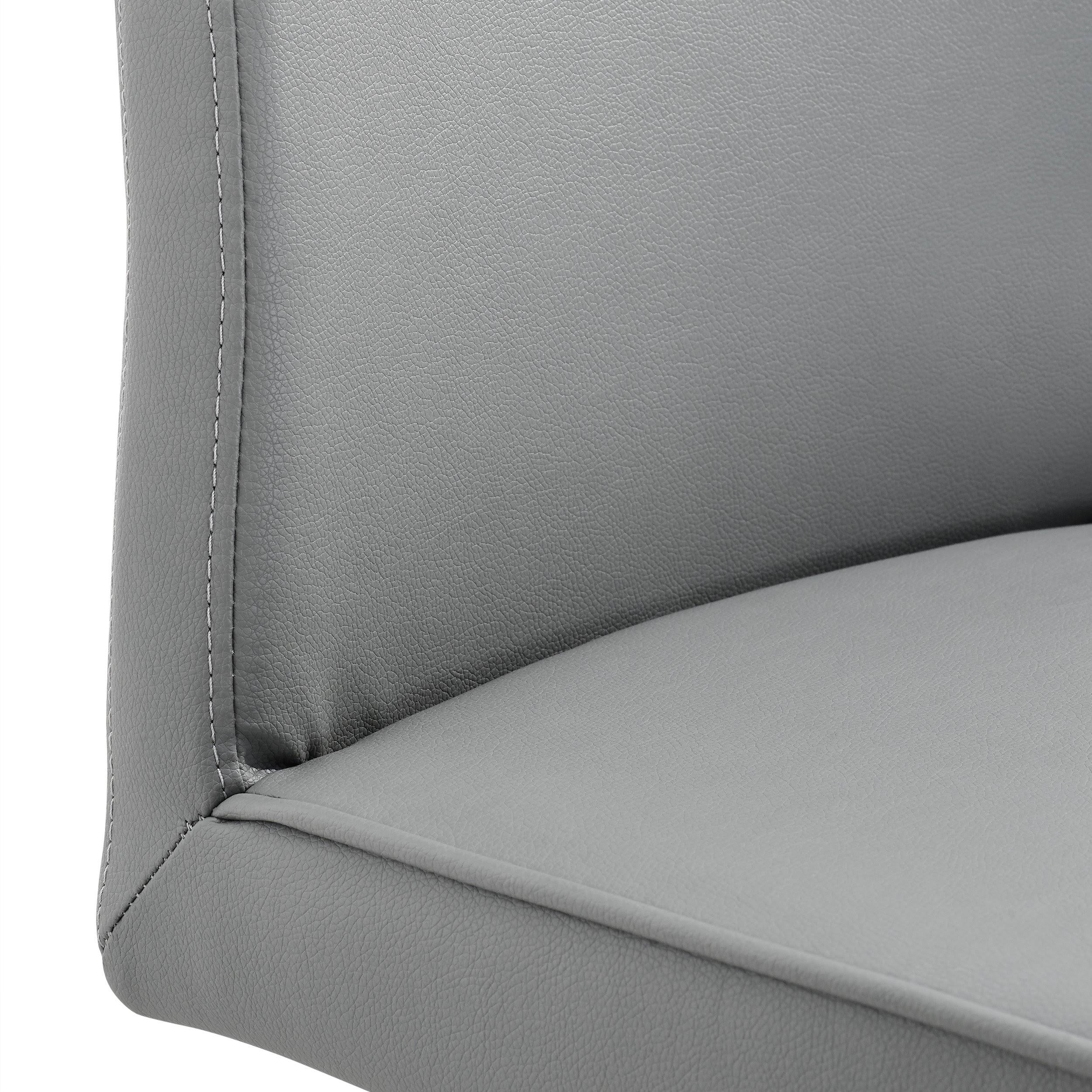 Whiteline BS1081P-GRY Medusa Barstool Gray Faux Leather