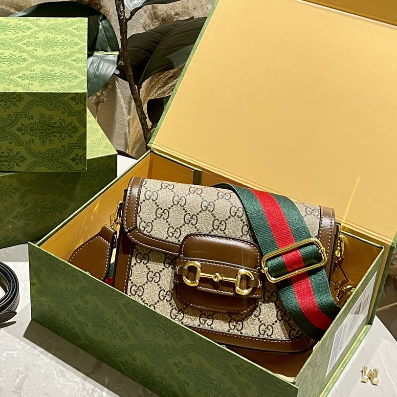 Gucci 1955 Horsebit Monogram saddle bag - cnluxepick