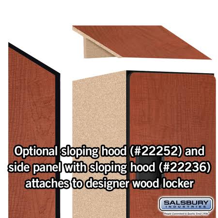 Salsbury Industries Extra Wide Designer Wood Locker - Double Tier S Style - 1 Wide - 6 Feet High - 21 Inches Deep - Cherry
