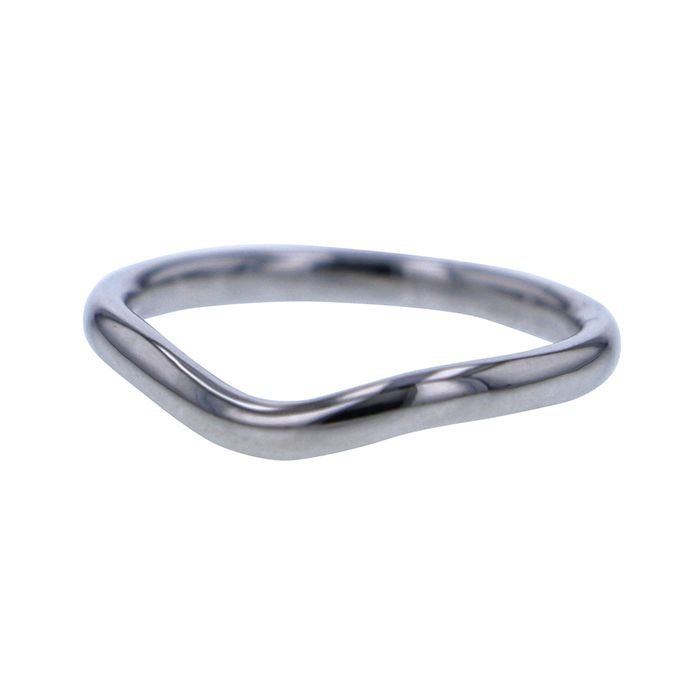 Tiffany & Co. Elsa Peretti Curve Band Ring #48 Platinum