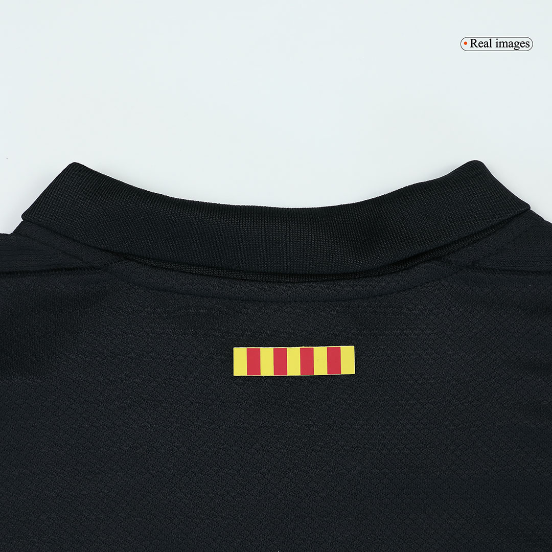 Barcelona Away Kids Soccer Jerseys Kit- Spotify Logo Without Text