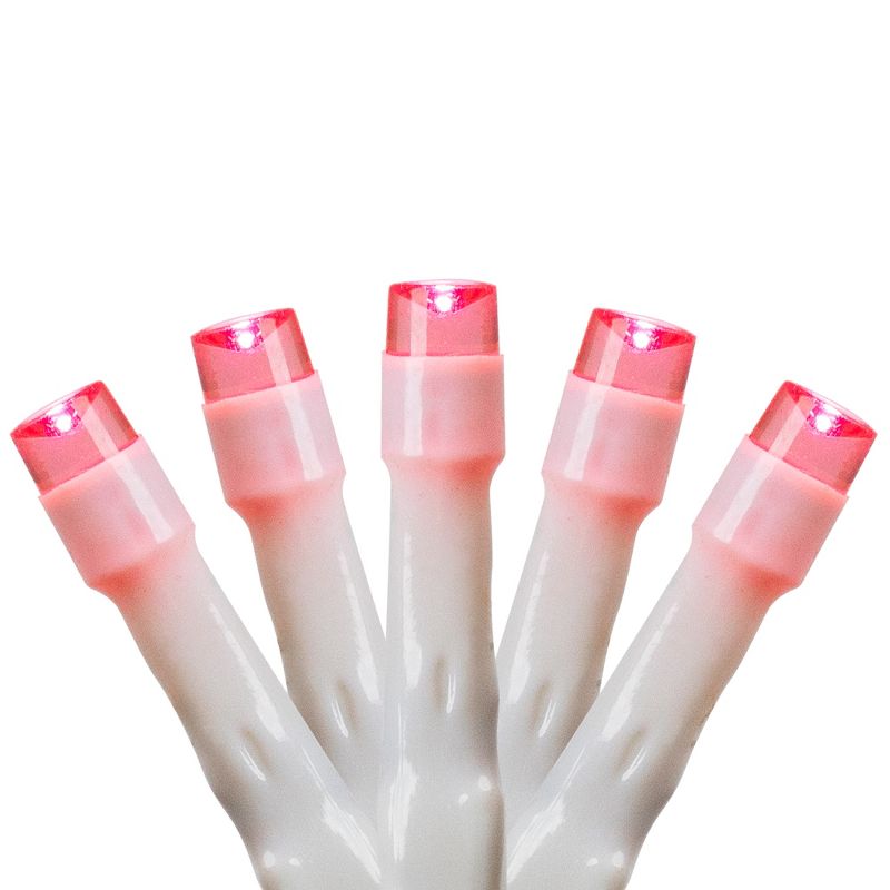 Northlight LED Wide Angle Christmas Lights - Pink - 10' White Wire - 20ct