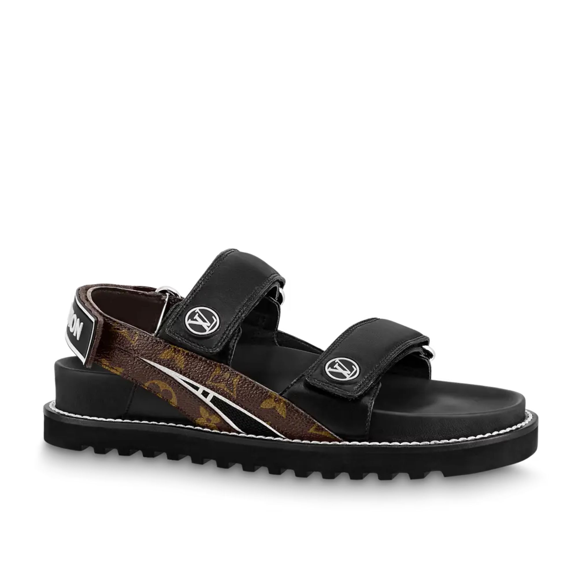 Louis Vuitton Paseo Flat Comfort Sandals Black 1Ab0Xt