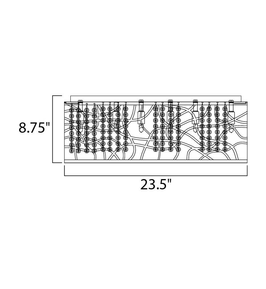 Inca LED 9-Light Flush Mount Polished Chrome - ET2