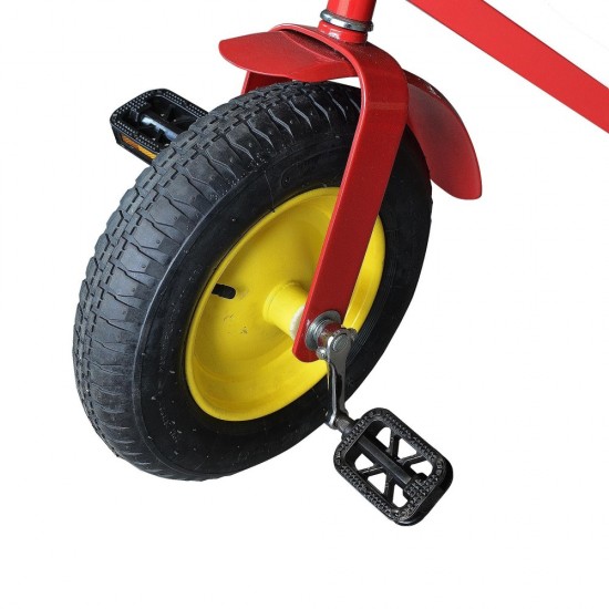 53498 Retro Tricycle With Wagon, Red, Steel