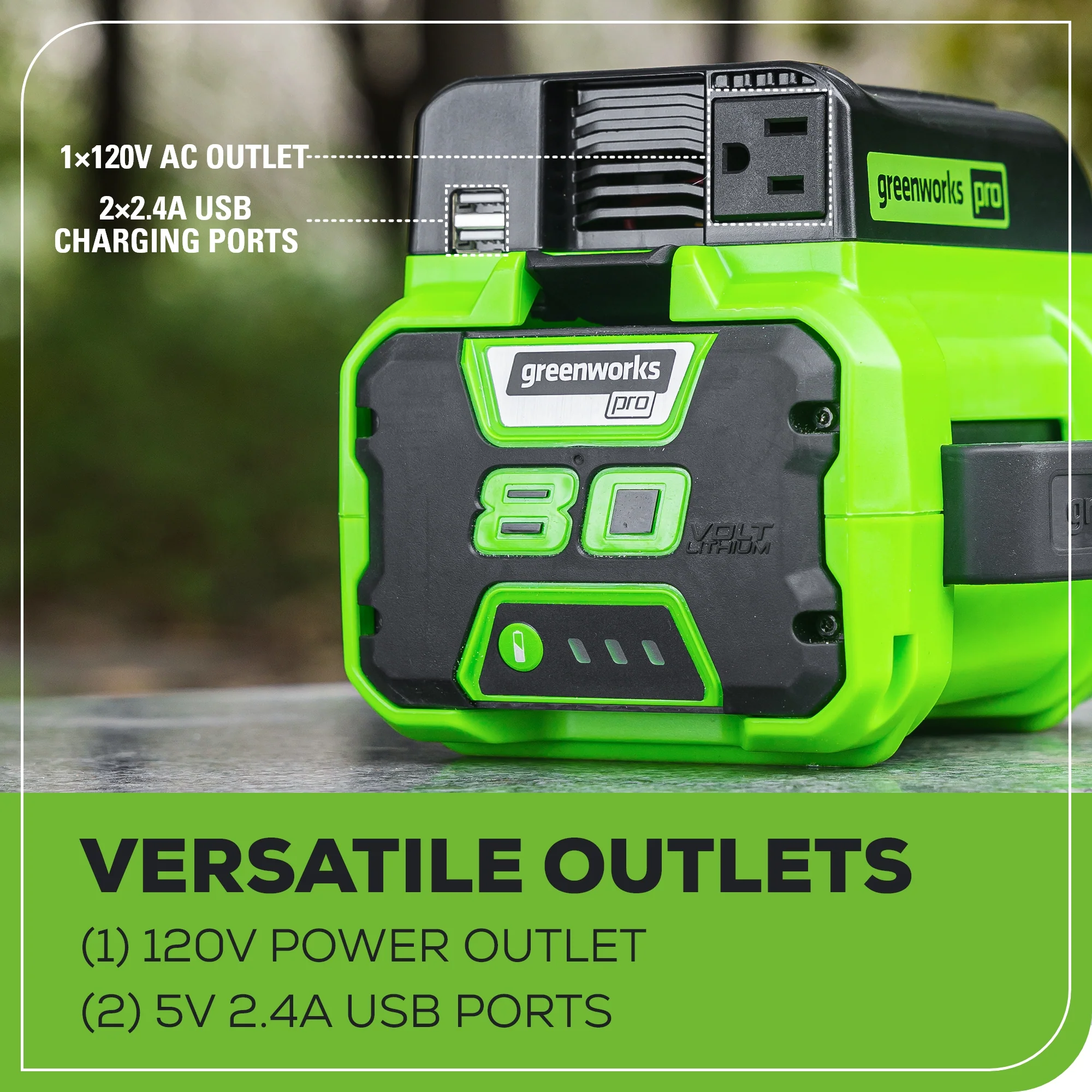 2026 80V Cordless Battery 300 Watt Power Inverter (Tool Only)