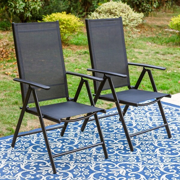 7/9Piece Patio Dining Set,1X Expandable Table,6/8 Folding Textilene Chairs