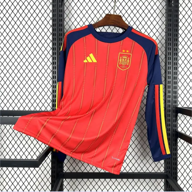 Two Stars 2026 World Cup Spain Home Jersey Long Sleeves