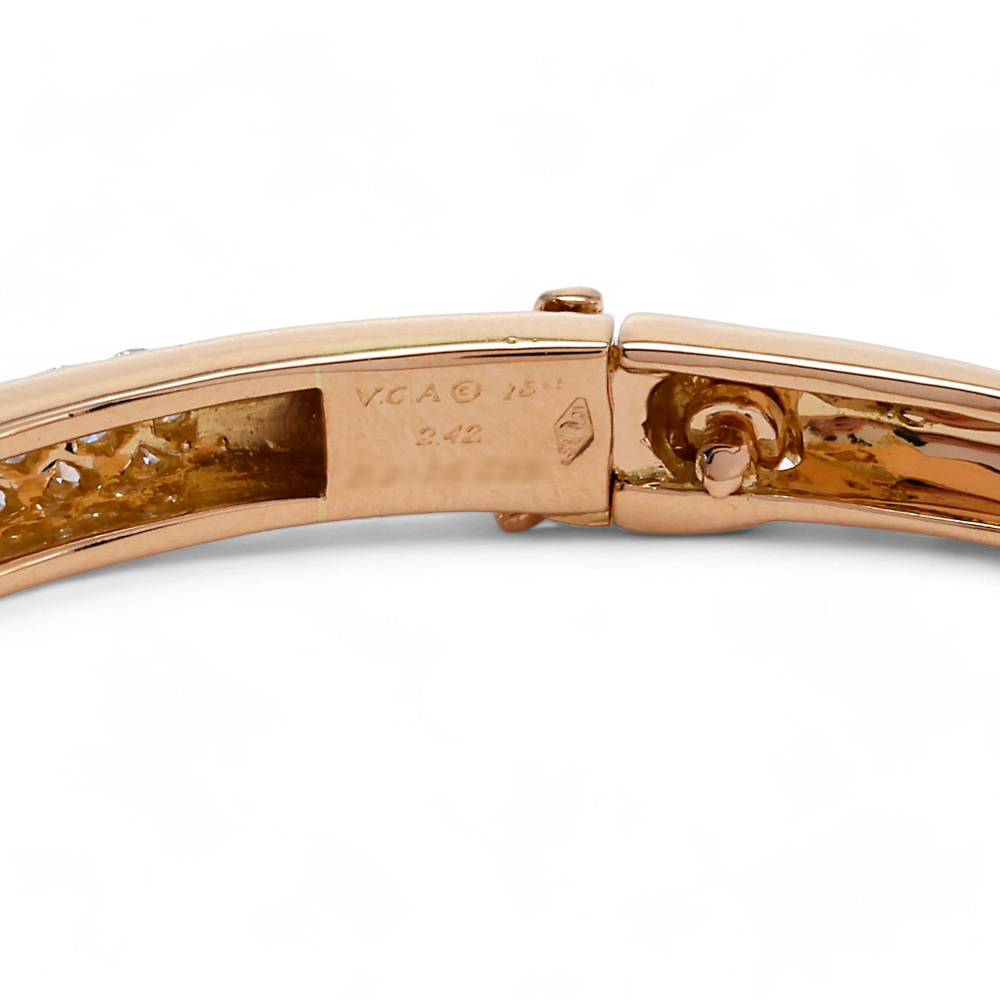 Van Cleef & Arpels Eve K18PG Pink Gold Bangle Bracelet Diamond