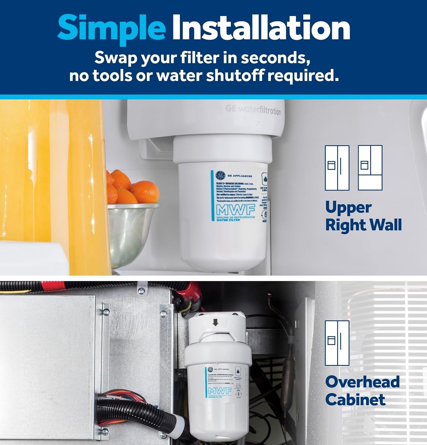 Refrigerator Water Filter Replacement Pack of 2