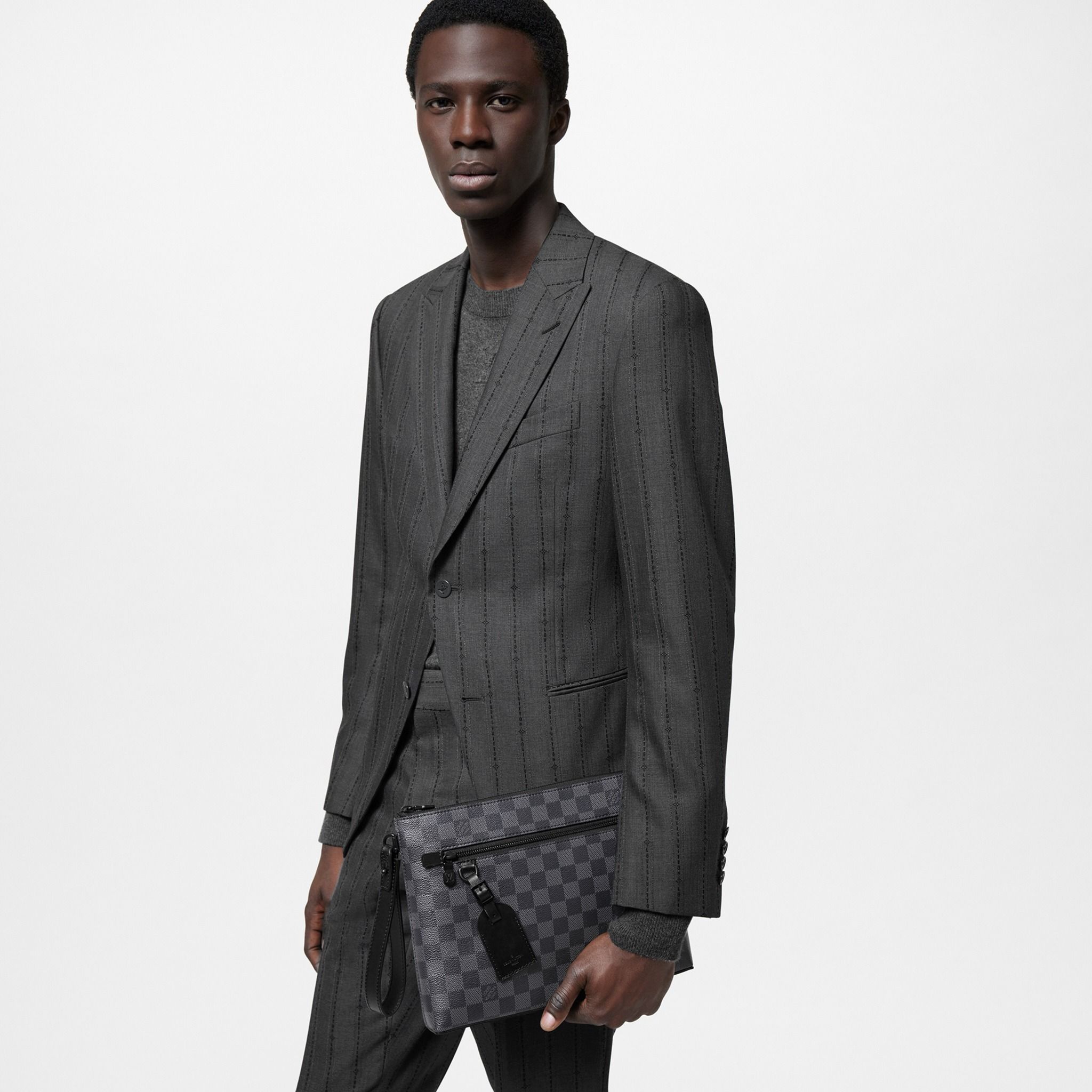 Louis Vuitton Takeoff Bag Damier Black 30Cm N40505 For Men