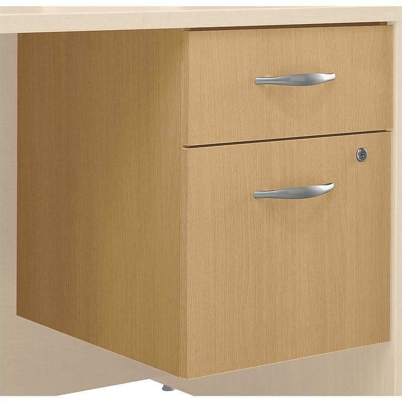 Bush Business Series C 2 Drawer Pedestal (Assembled) in Light Oak