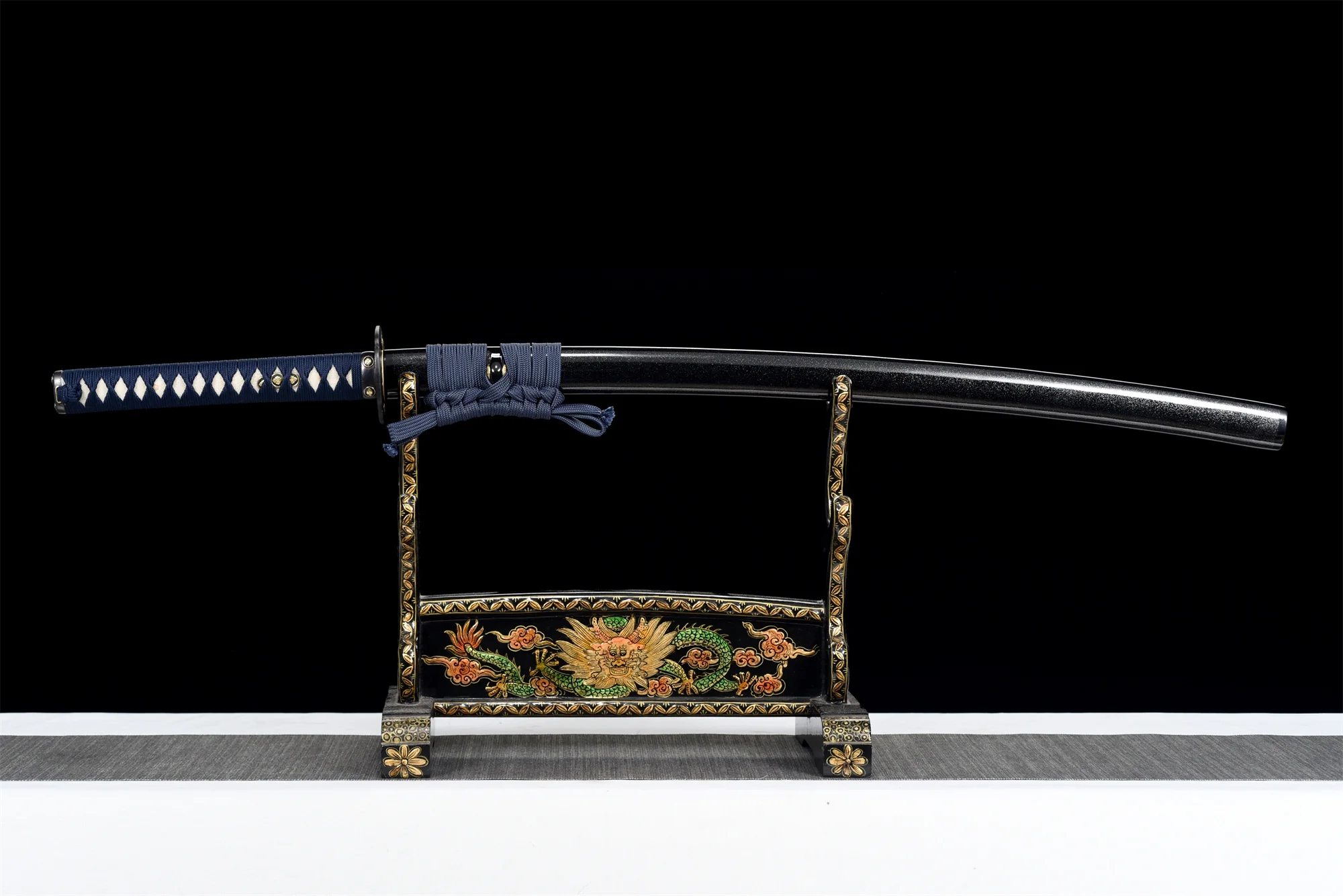 Golden Flower Katana – T10 Clay Tempered, Full Tang