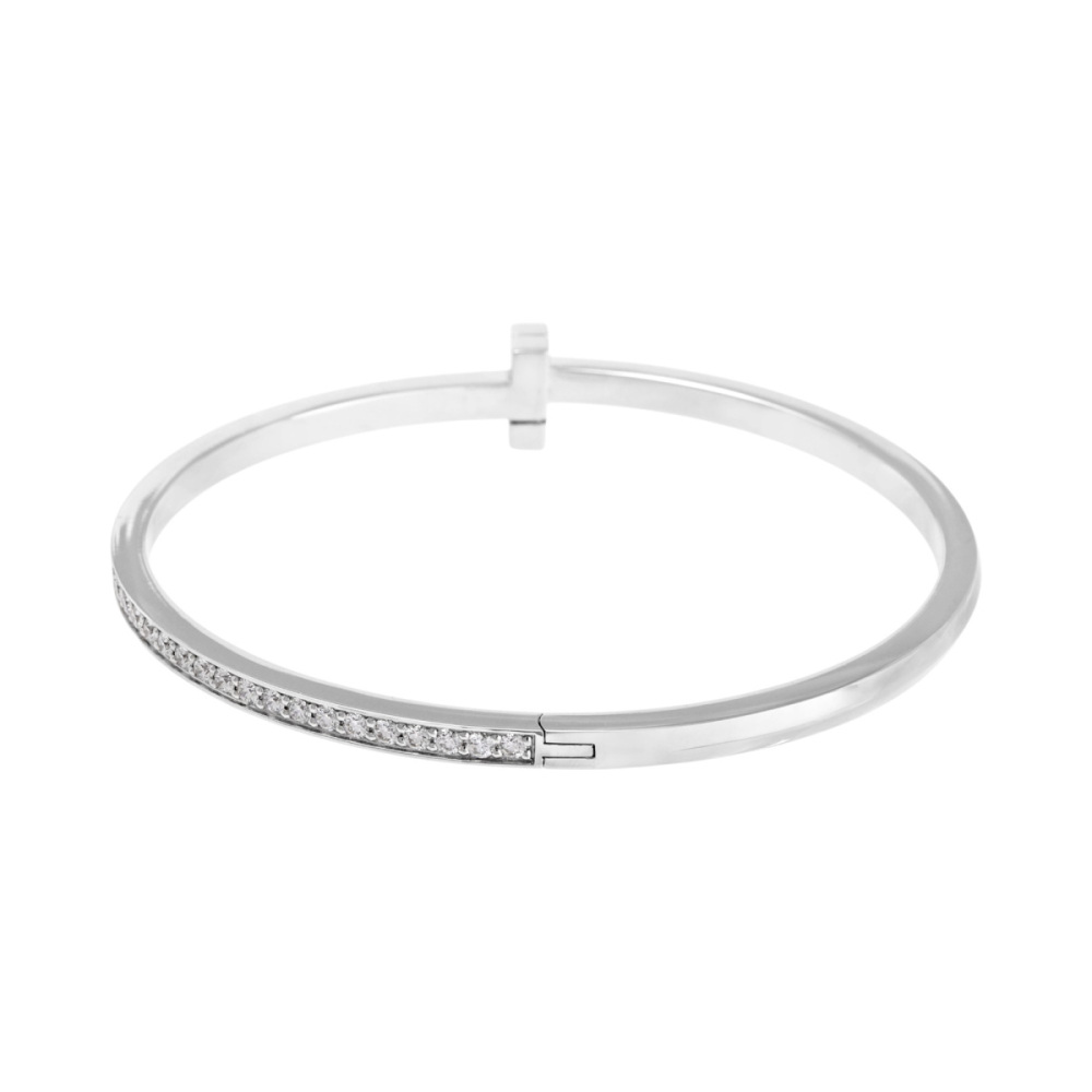 Tiffany & Co. Tiffany T One Narrow Bracelet 18K White Gold Diamond 68315859