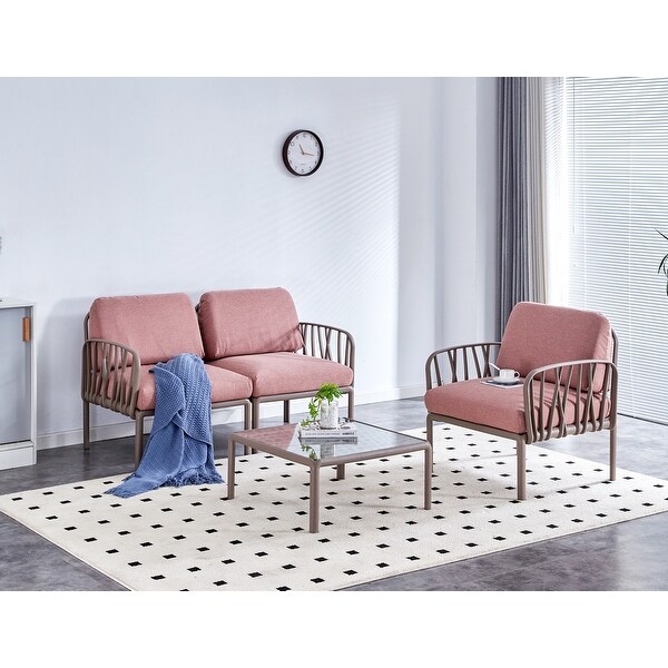 Indoor Outdoor Sofa Set Waterproof Chair Sectional with Soft Cushion