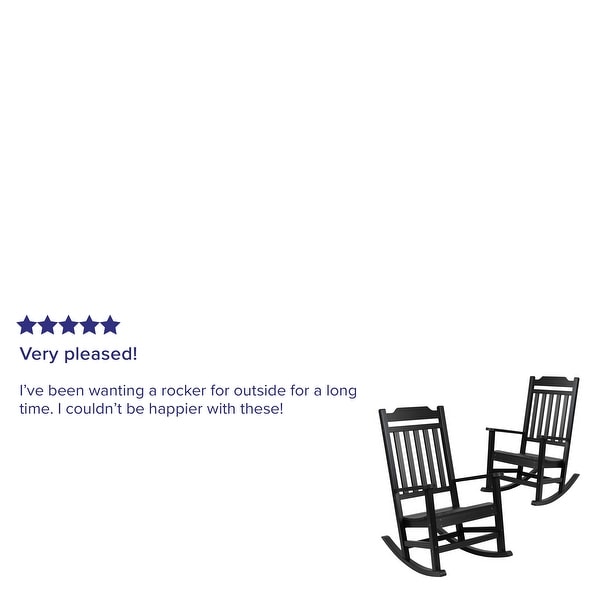 2 Pack AllWeather Faux Wood Rocking Chair