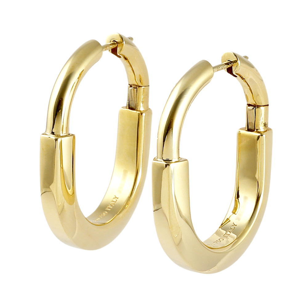 Tiffany & Co. Lock M Earrings 18K Yellow Gold 72342852