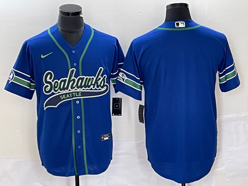 Men's Seattle Seahawks Royal Blank Jersey