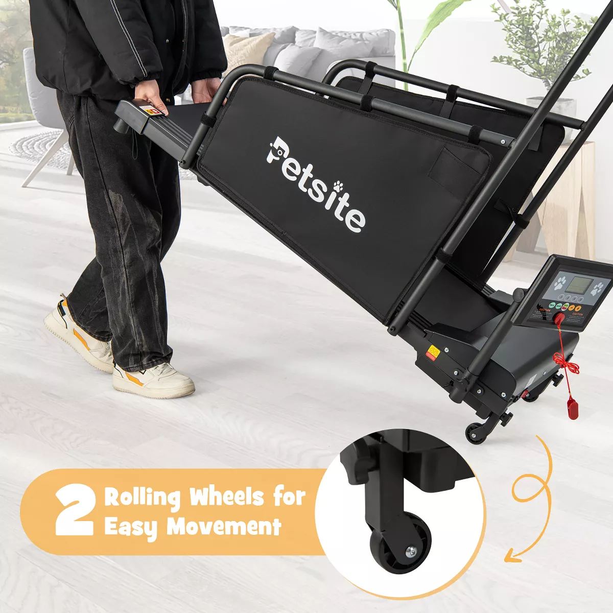 Petsite Dog Treadmill for Small/Medium Dogs Indoors Pet Running Training Machine