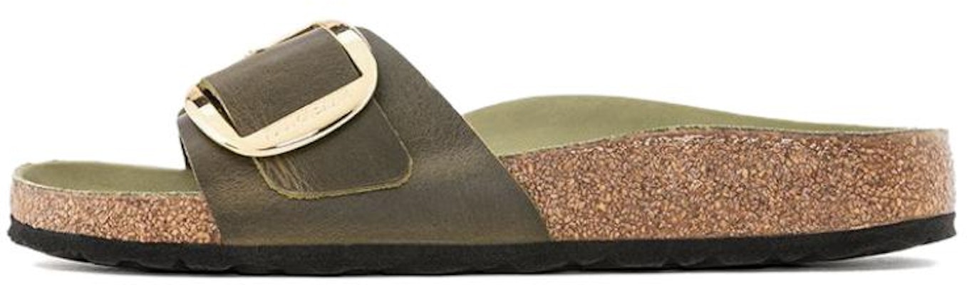 Birkenstock Madrid Big Buckle Natural Leather Fashion Slide Sandals