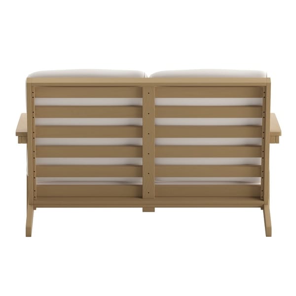 AllWeather Poly Resin Adirondack Loveseat and Cushions