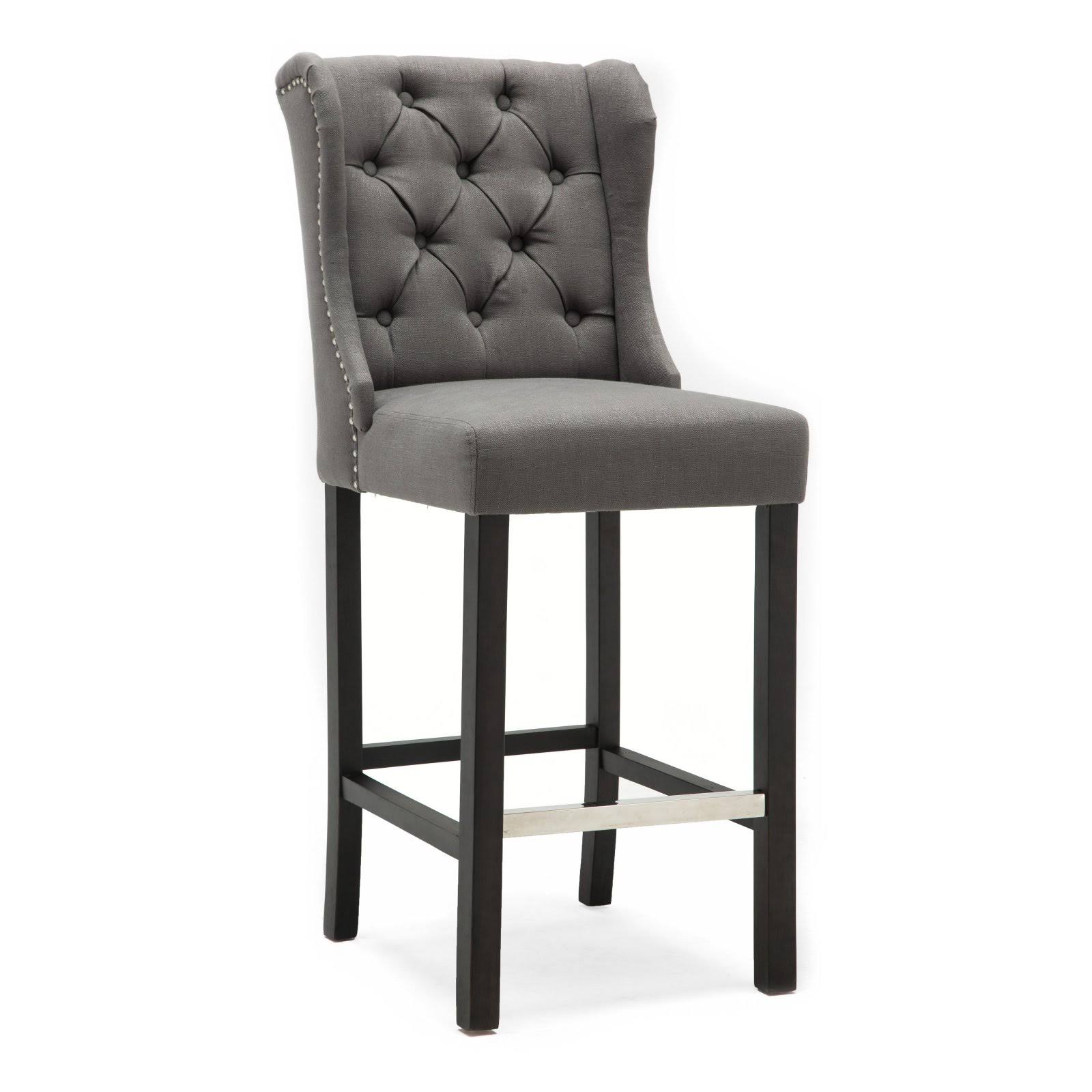Best Quality Furniture (Set of 2) 29x22 Linen Fabric Bar Stool