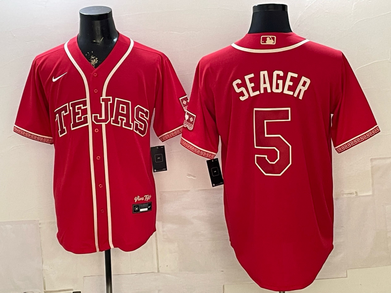 Men's Texas Rangers Corey Seager #5 Red 2026 City Connect Stadium Jersey
