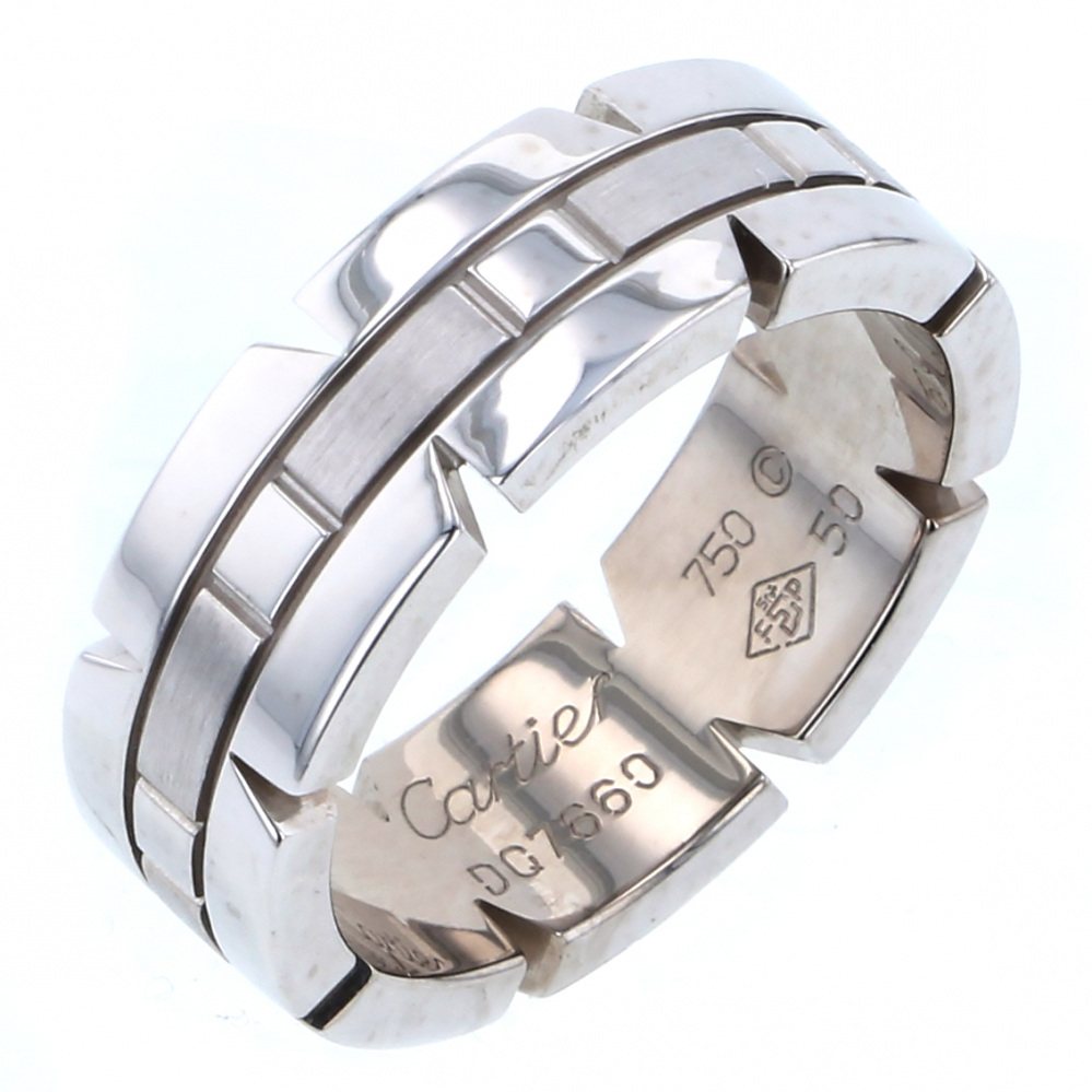 Cartier Tank Française #50 Ring 18K White Gold