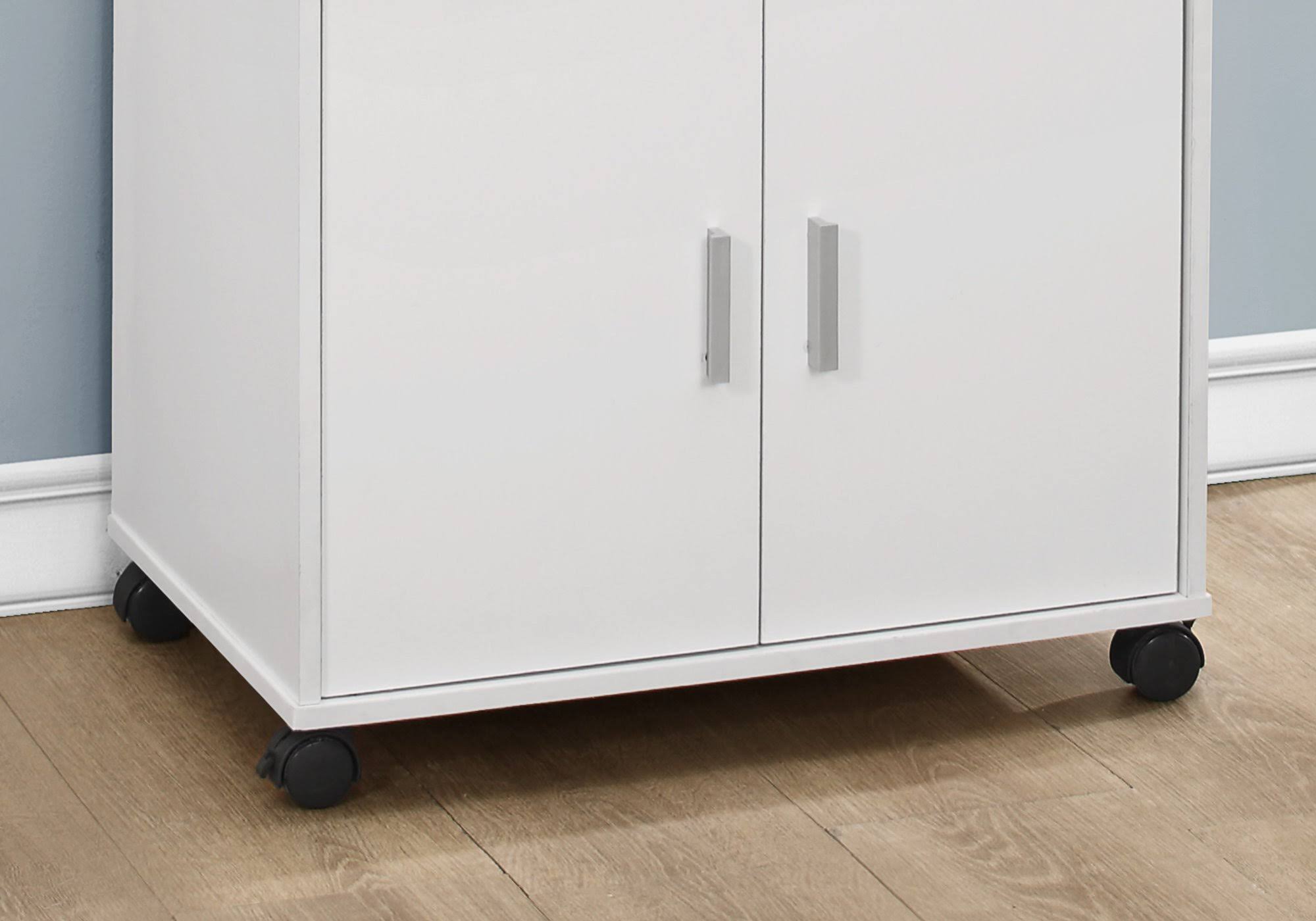Dark Taupe Particle Board Laminate Kitchen Cart