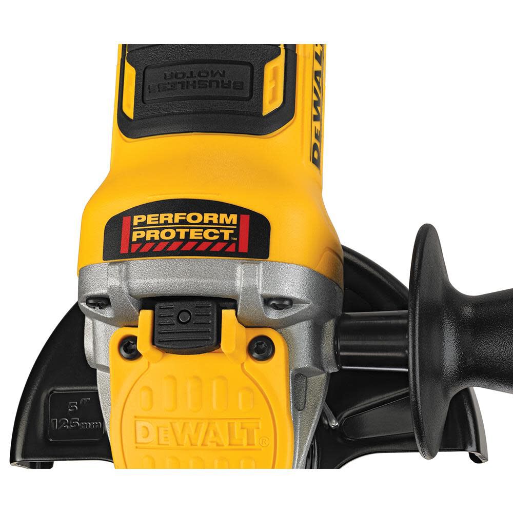 DEWALT 20V MAX* POWER DETECT XR Brushless 4-1/2-5In Small Angle Grinder Kit DCG415W1