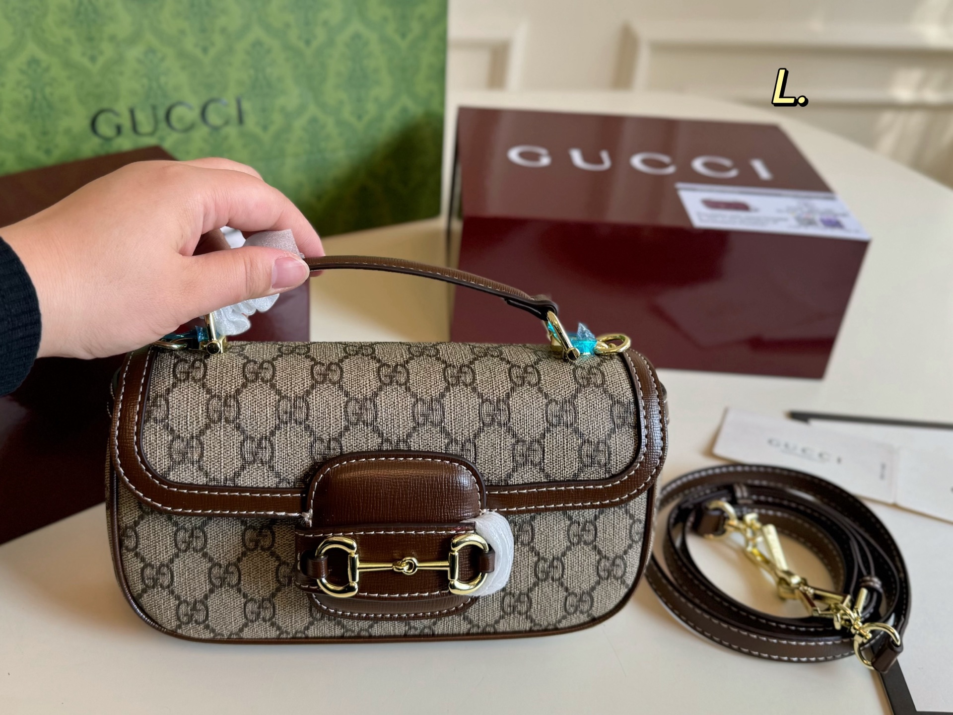 Gucci 1955 portable saddle baguette bag - cnluxepick