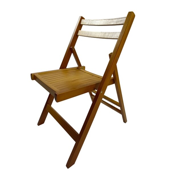 Furniture Slatted Wood Folding Special Event Chair ,Set of 4