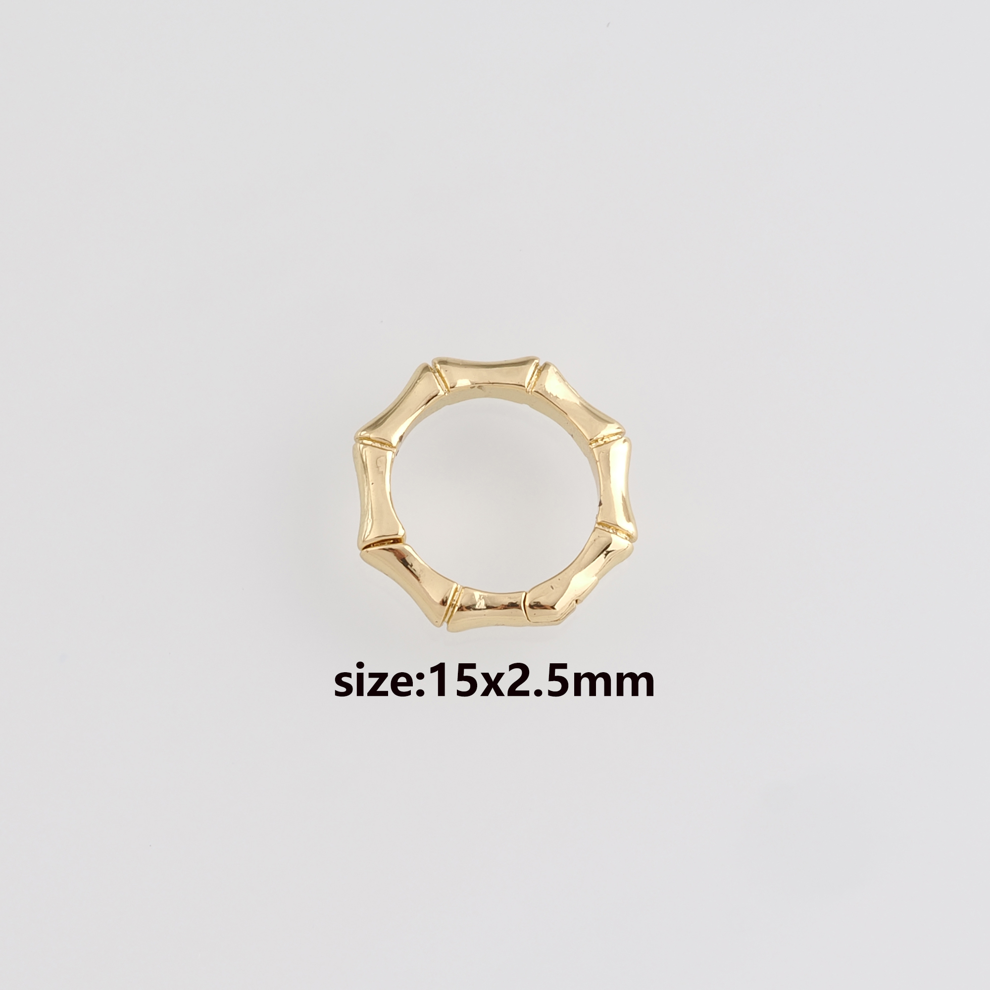 18K Gold Filled Bamboo Hexagon Clasp,Spring Push Gate Buckle Bracelet Necklace for DIY Jewelry Finding Necklace Bracelet