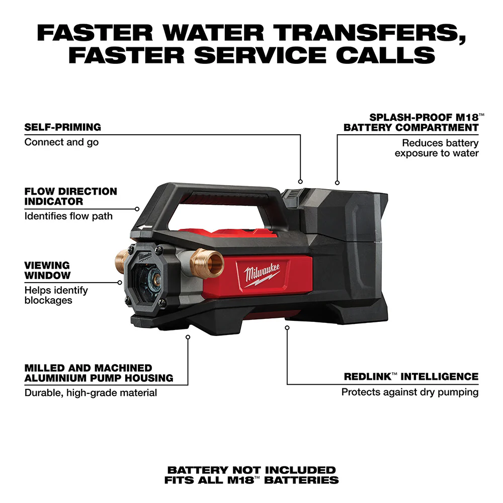 2026 Milwaukee 2771-20 M18 Transfer Pump, Bare Tool