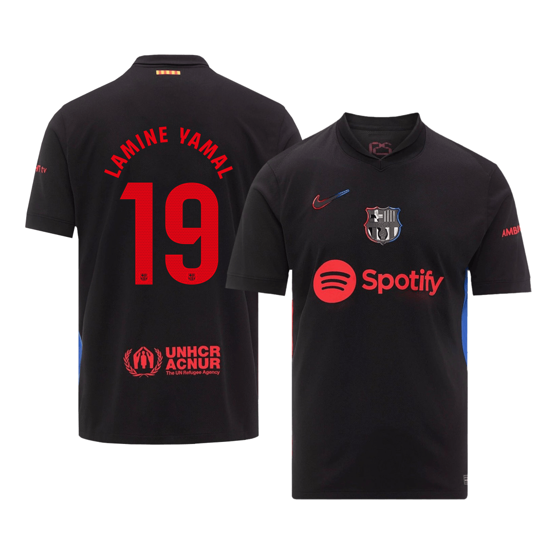 LAMINE YAMAL #19 Barcelona Away Soccer Jersey