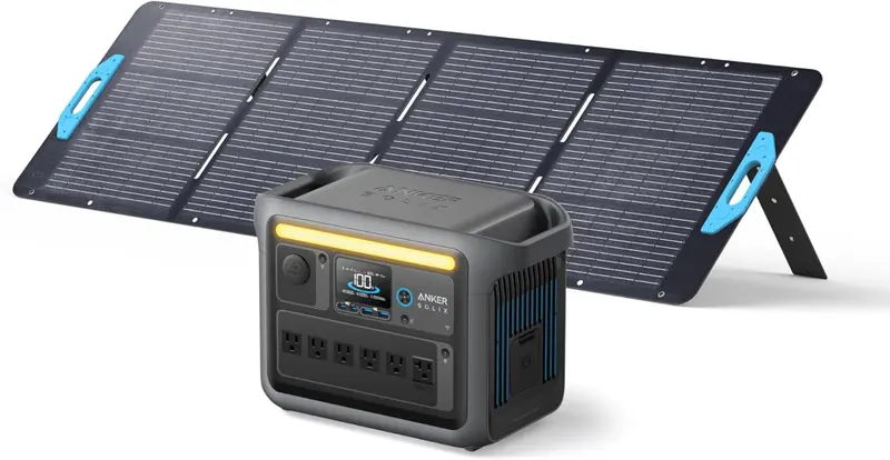 SOLIX C1000 Portable Power Station – 1800W Solar Generator, 1056Wh LiFePO4 Battery, 6 AC Outlets