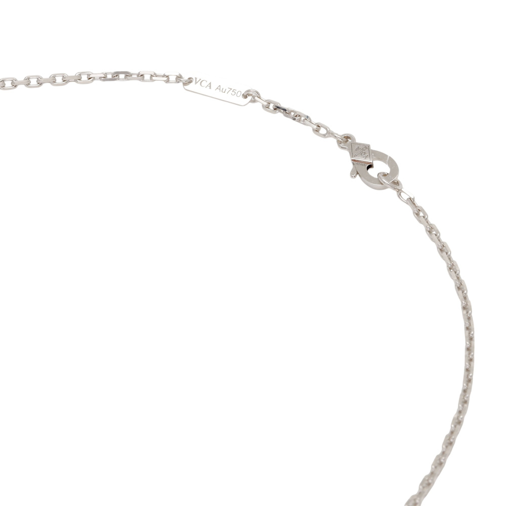 Van Cleef & Arpels Magic Alhambra 1 Motif Necklace 18K White Gold Diamond VCARO49O00