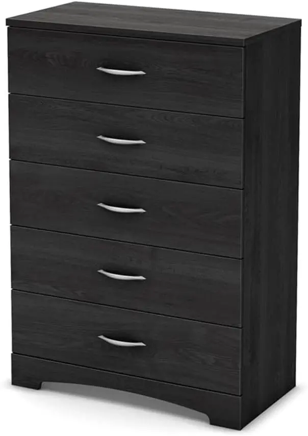 Pure White 5-Drawer Chest – Minimalist Furniture Step One Storage Solution for Bedroom or Entryway
