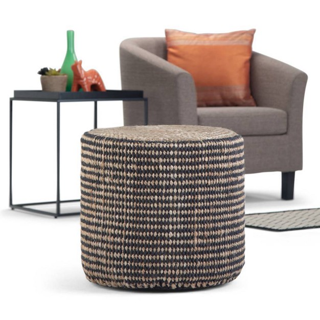 Jordi Round Braided Pouf Wyndenhall