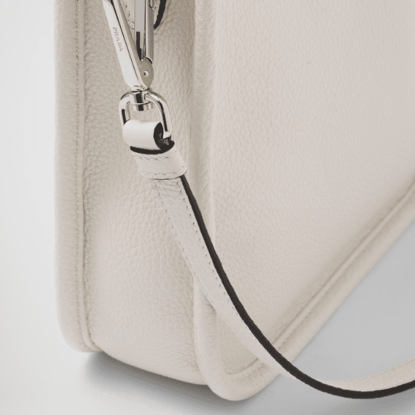 Prada Leather Mini Shoulder Bag White 20Cm