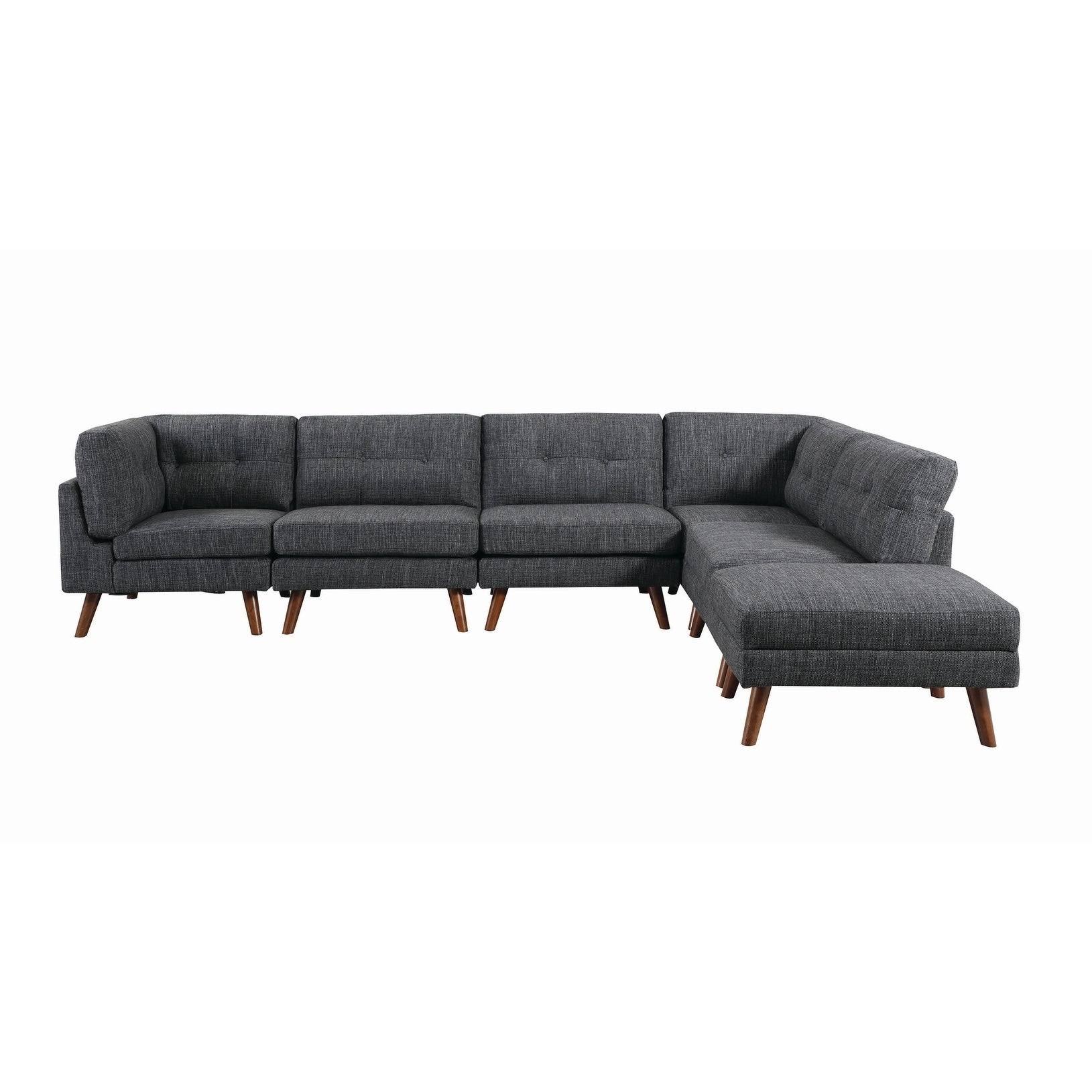 Coaster Churchill Dark Grey Rectangular Ottoman